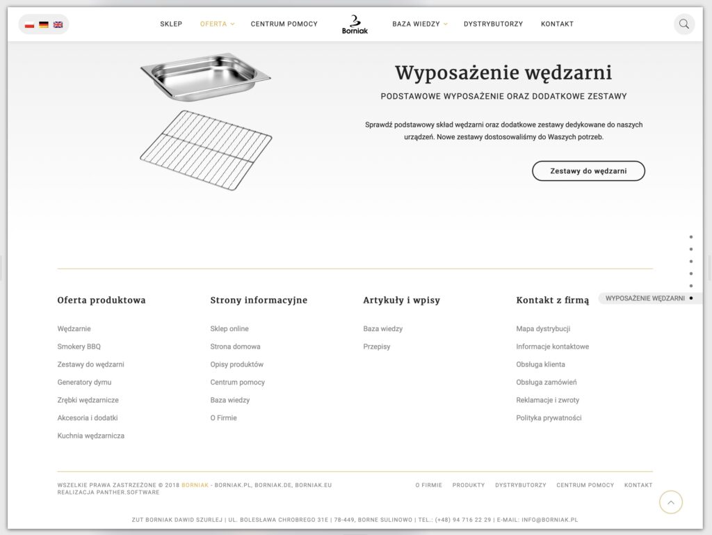 Widok serwisu e-commerce Borniak — ekran 06