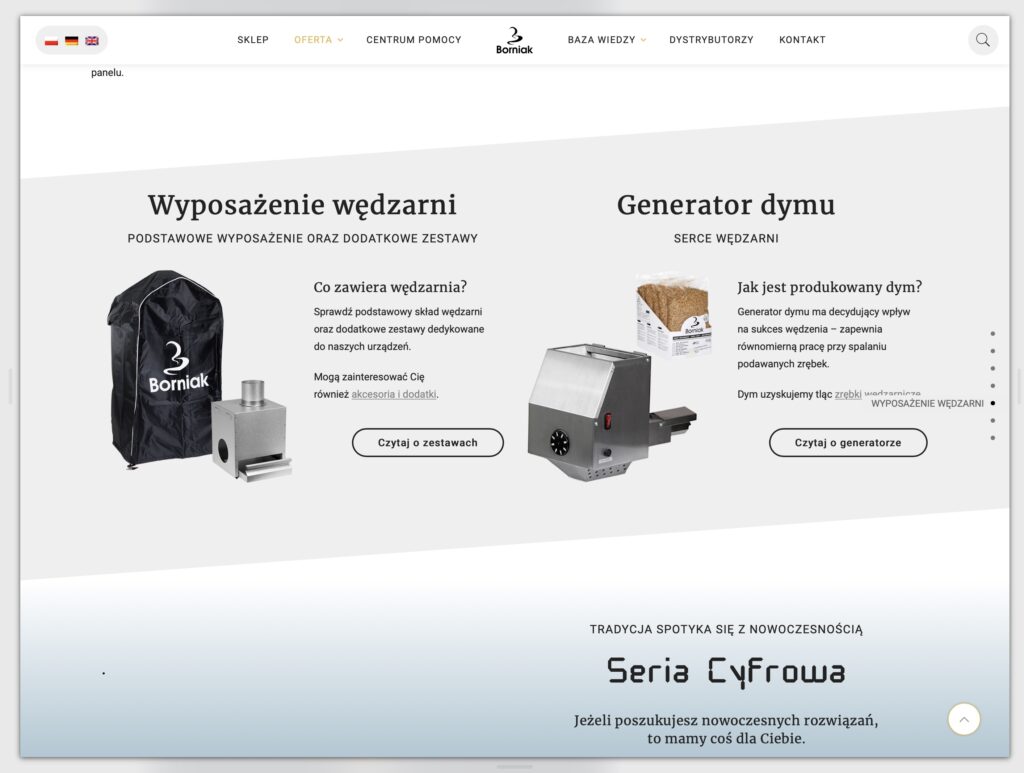 Widok serwisu e-commerce Borniak — ekran 12