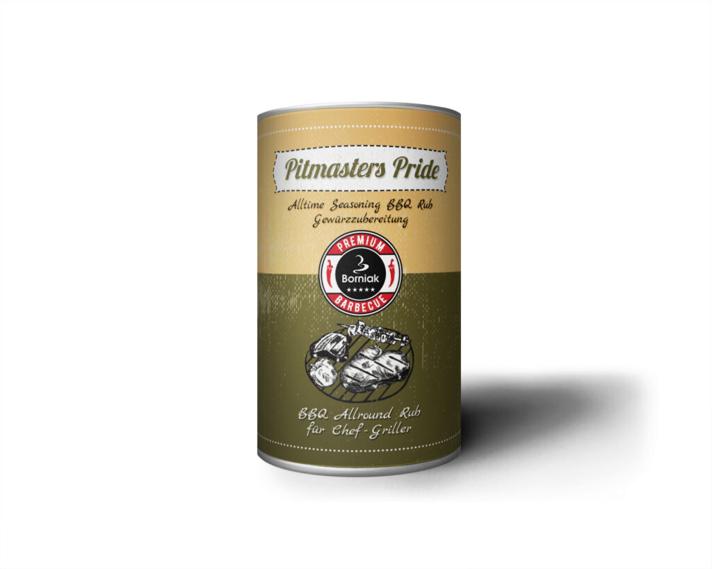 Mockup opakowania przyprawy Pitmasters Pride Borniak