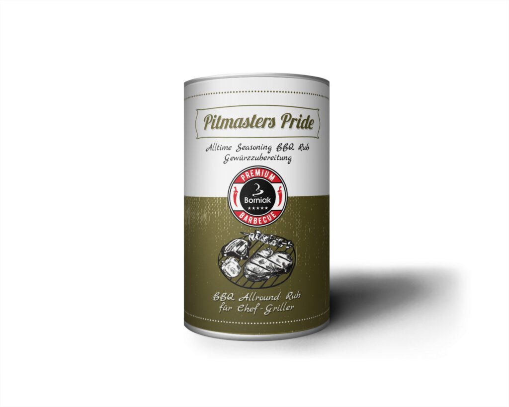 Dopracowany mockup opakowania Pitmasters Pride Borniak