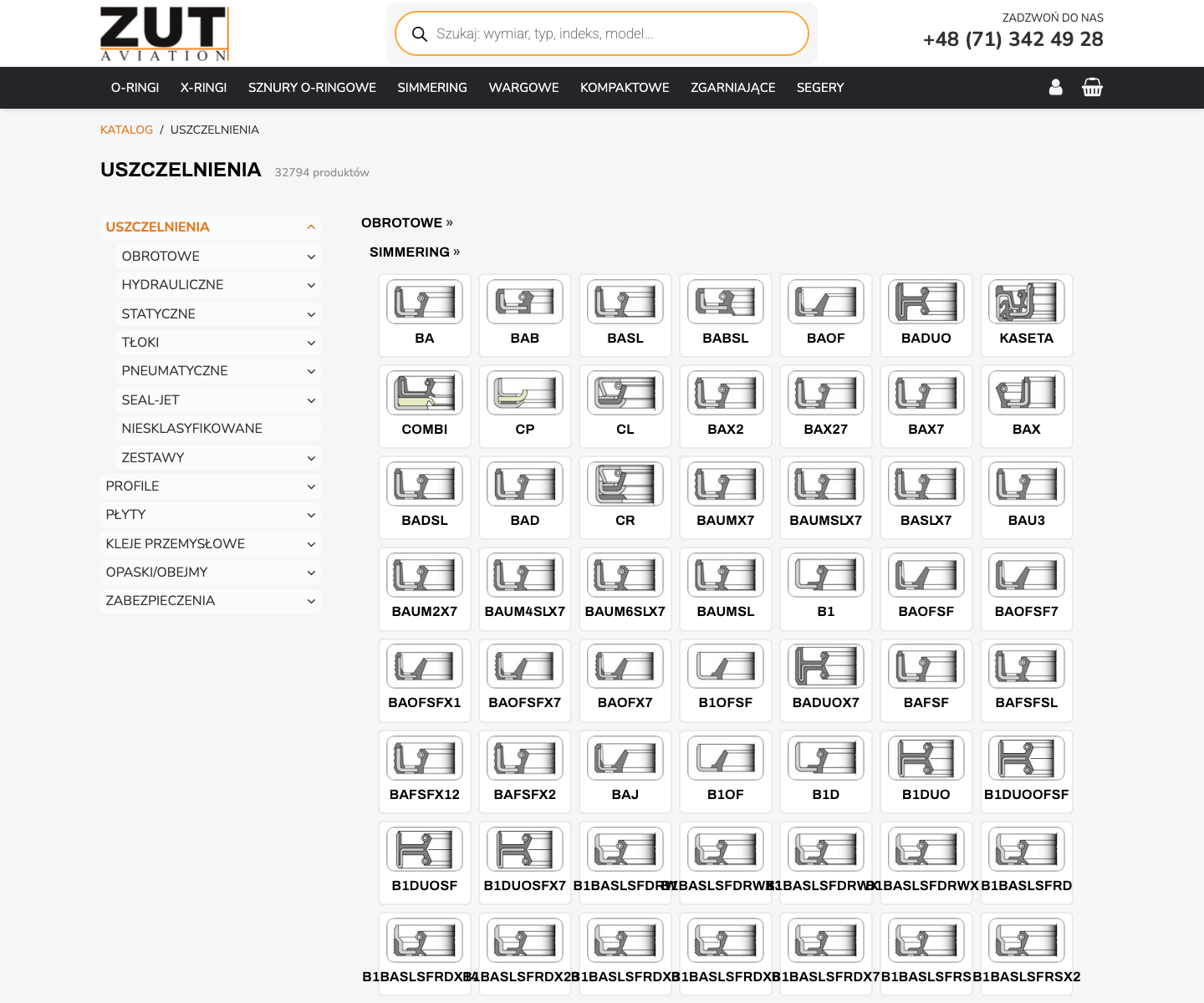 Nowy katalog uszczelnień ZUT w WooCommerce