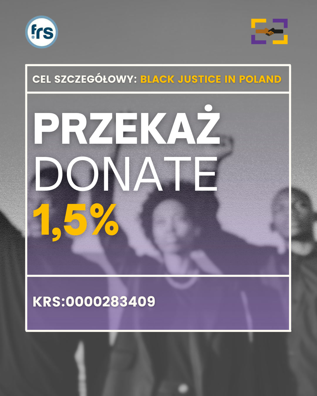 Projekt kampanii 1,5 procent dla Black Justice Poland