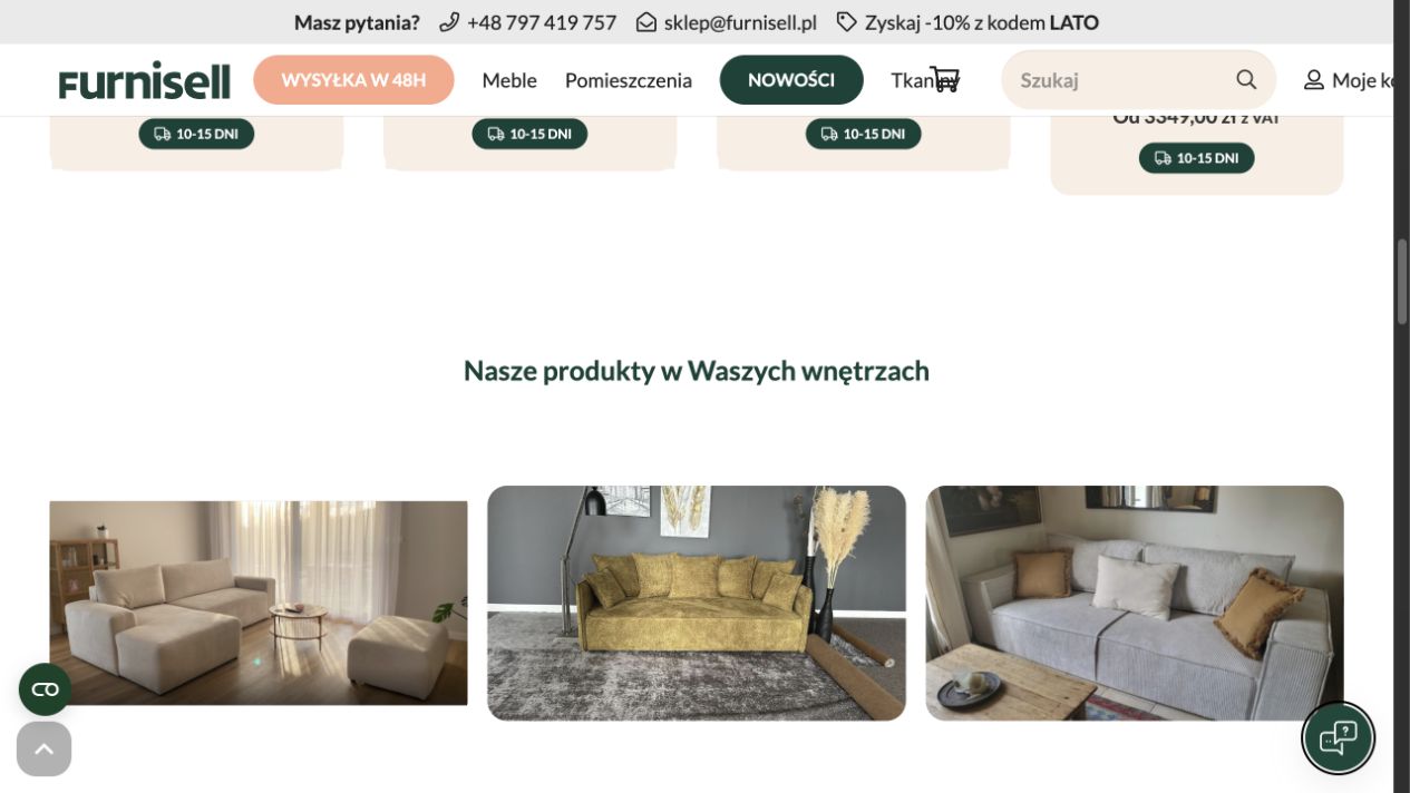 Galeria mebli Furnisell pokazanych w domowych wnętrzach klientów