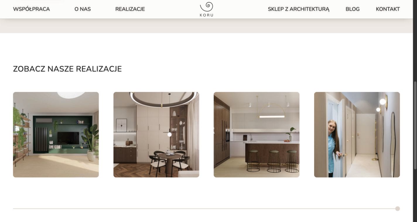 Portfolio realizacji na stronie KORU