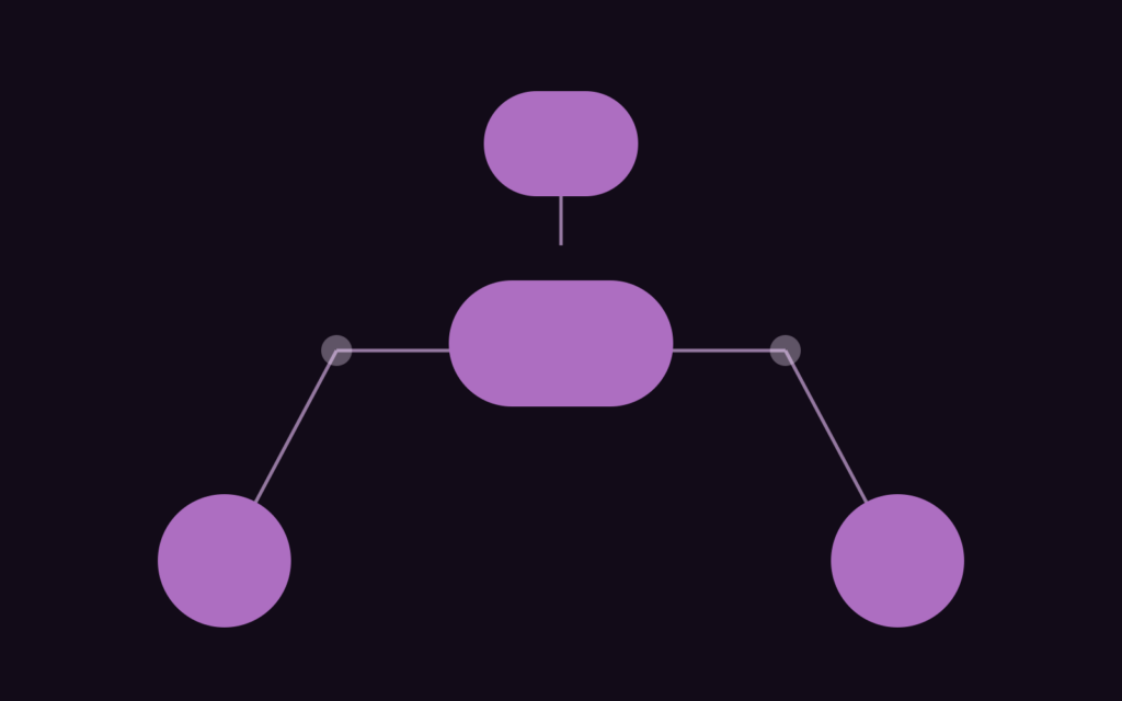 Abstrakcyjna geometryczna hierarchia kategorii na ciemnym tle